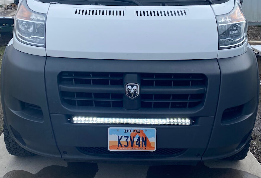Installing a lightbar on our 2018 Ram Promaster